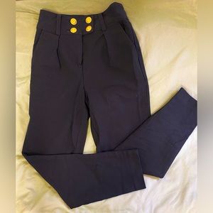Derek Lam 10 Crosby Navy Blue High Rise Pants